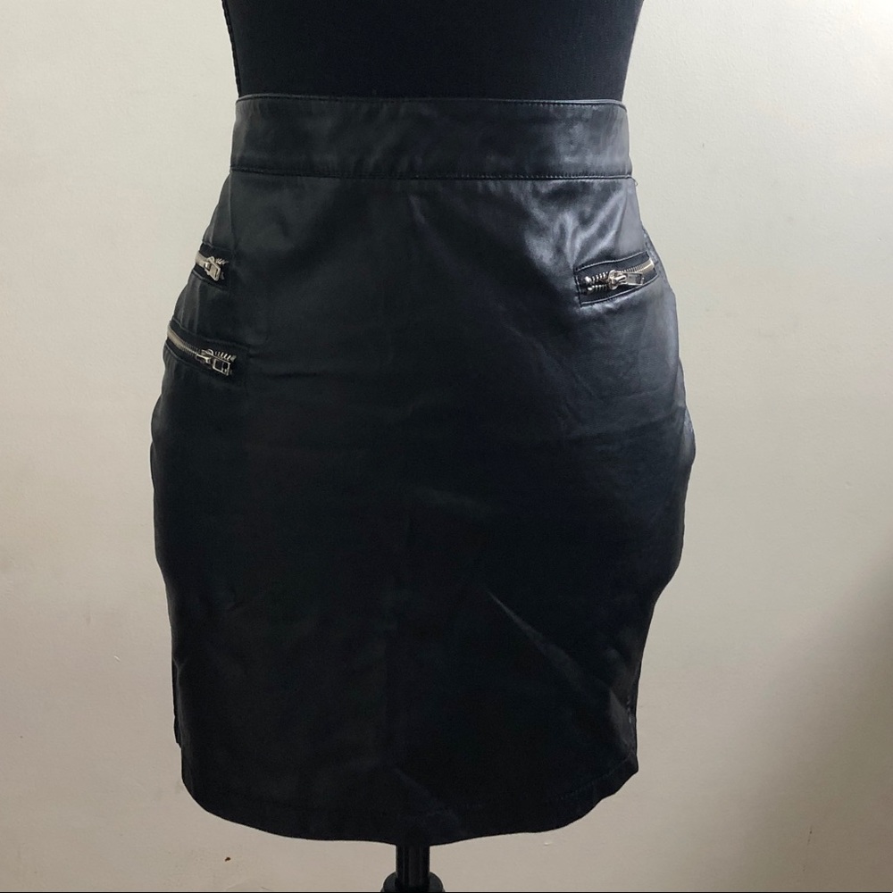 Faux Leather Mini Skirt